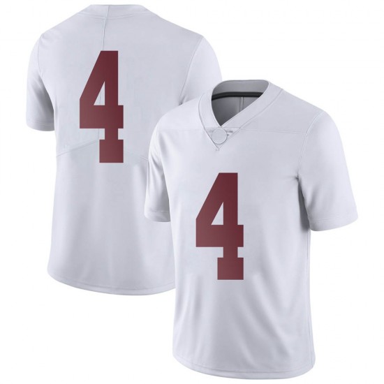 Alabama Crimson Tide Youth Brian Robinson Jr. #4 No Name White NCAA Nike Authentic Stitched College Football Jersey IY16I86VK